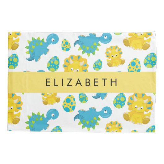 Patroon van dinosaurussen, schattige dinosaurussen kussensloop (Achterkant)