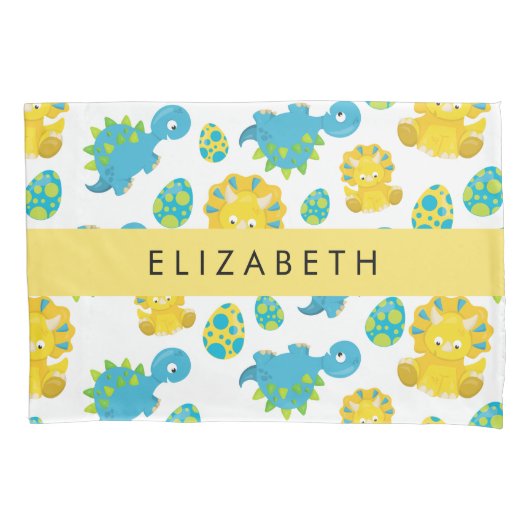 Patroon van dinosaurussen, schattige dinosaurussen kussensloop (Voorkant)