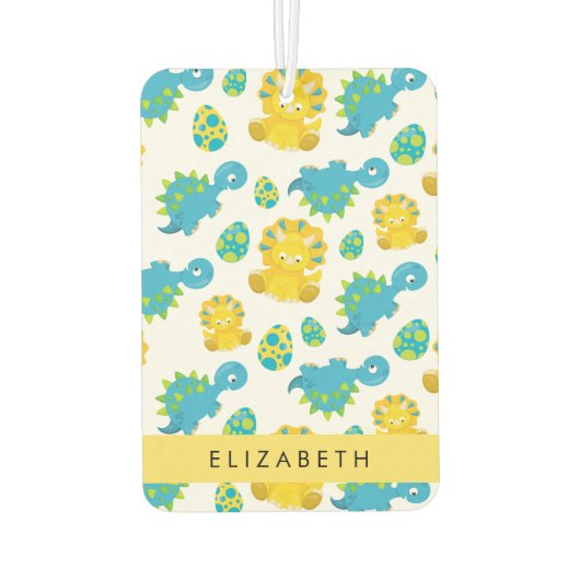 Patroon van dinosaurussen, schattige dinosaurussen luchtverfrisser (Achterkant)