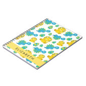 Patroon van dinosaurussen, schattige dinosaurussen notitieboek (Linkerzijde)