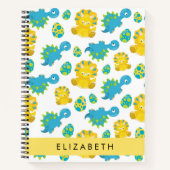 Patroon van dinosaurussen, schattige dinosaurussen notitieboek (Voorkant)