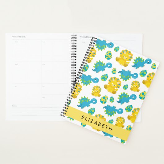 Patroon van dinosaurussen, schattige dinosaurussen planner (Display)