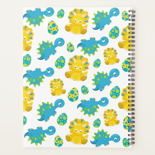 Patroon van dinosaurussen, schattige dinosaurussen planner (Achterkant)