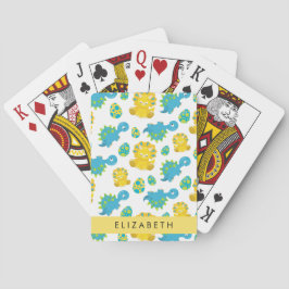 Patroon van dinosaurussen, schattige dinosaurussen pokerkaarten