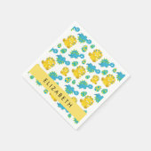 Patroon van dinosaurussen, schattige dinosaurussen servet (Hoek)