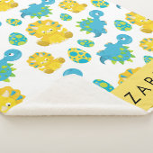 Patroon van dinosaurussen, schattige dinosaurussen sherpa deken (3/4)