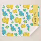 Patroon van dinosaurussen, schattige dinosaurussen sherpa deken (Voorkant (horizontaal))