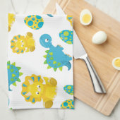 Patroon van dinosaurussen, schattige dinosaurussen theedoek (Quarter Fold)