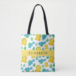 Patroon van dinosaurussen, schattige dinosaurussen tote bag