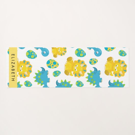 Patroon van dinosaurussen, schattige dinosaurussen yogamat (Achterkant (horizontaal))