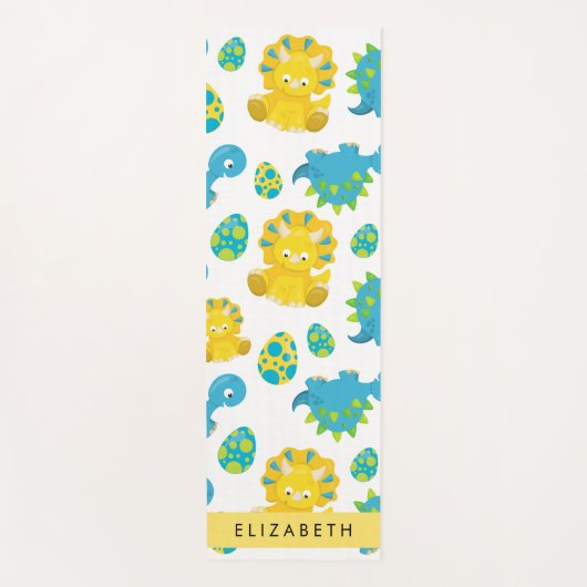 Patroon van dinosaurussen, schattige dinosaurussen yogamat (Voorkant)