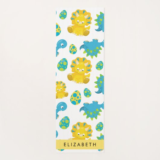 Patroon van dinosaurussen, schattige dinosaurussen yogamat (Achterkant)