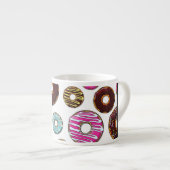 Patroon van donuts, kleurrijke donuts, Jouw naam Espresso Kop (Voorkant rechts)