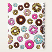 Patroon van donuts, kleurrijke donuts, Jouw naam Planner (Achterkant)