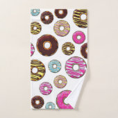 patroon van donuts, kleurrijke donuts, sproeten bad handdoek (Handdoek)