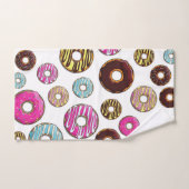 patroon van donuts, kleurrijke donuts, sproeten bad handdoek (Handdoek)