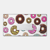 patroon van donuts, kleurrijke donuts, sproeten bureaumat (Keyboard & Muis)