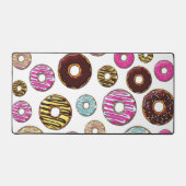 patroon van donuts, kleurrijke donuts, sproeten bureaumat (Voorkant)