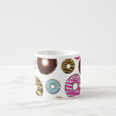 patroon van donuts, kleurrijke donuts, sproeten espresso kop (Voorkant)