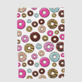patroon van donuts, kleurrijke donuts, sproeten golfhanddoek (Voorkant)