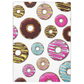 patroon van donuts, kleurrijke donuts, sproeten klembord (Achterkant)