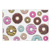 patroon van donuts, kleurrijke donuts, sproeten kussensloop (Voorkant)