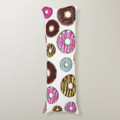 patroon van donuts, kleurrijke donuts, sproeten lichaamskussen (Voorkant Verticaal)