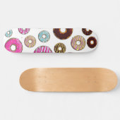 patroon van donuts, kleurrijke donuts, sproeten persoonlijk skateboard (Horizontaal)