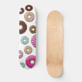 patroon van donuts, kleurrijke donuts, sproeten persoonlijk skateboard (Voorkant)