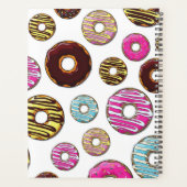 patroon van donuts, kleurrijke donuts, sproeten planner (Achterkant)