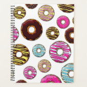 patroon van donuts, kleurrijke donuts, sproeten planner (Voorkant)