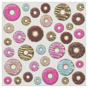patroon van donuts, kleurrijke donuts, sproeten stof