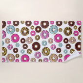 patroon van donuts, kleurrijke donuts, sproeten strandlaken (Voorkant)