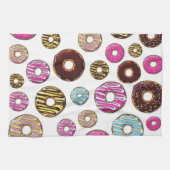 patroon van donuts, kleurrijke donuts, sproeten theedoek (Horizontaal)