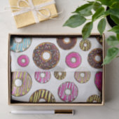 patroon van donuts, kleurrijke donuts, sproeten tissuepapier (Geschenk)