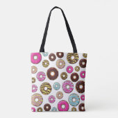 patroon van donuts, kleurrijke donuts, sproeten tote bag (Achterkant)