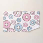patroon van donuts, roze donuts, blauwe donuts bad handdoek (Handdoek)