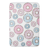 patroon van donuts, roze donuts, blauwe donuts badmat (Voorkant Verticaal)