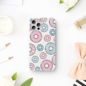patroon van donuts, roze donuts, blauwe donuts Case-Mate iPhone case
