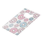 patroon van donuts, roze donuts, blauwe donuts creditkaart flessenopener (Achterkant Gekanteld)