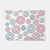 patroon van donuts, roze donuts, blauwe donuts deurmat (Voorkant)