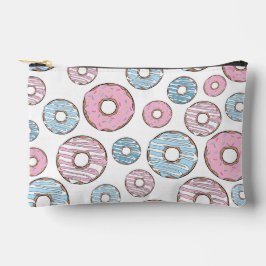 patroon van donuts, roze donuts, blauwe donuts etui