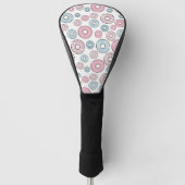 patroon van donuts, roze donuts, blauwe donuts golfheadcover (Voorkant)