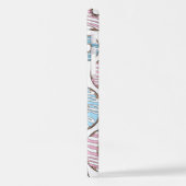 patroon van donuts, roze donuts, blauwe donuts iPhone hoesje (Linkerkant)