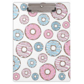 patroon van donuts, roze donuts, blauwe donuts klembord (Voorkant)