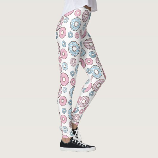 patroon van donuts, roze donuts, blauwe donuts leggings (Rechts)