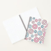 patroon van donuts, roze donuts, blauwe donuts notitieboek (Binnen)