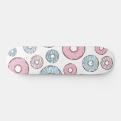 patroon van donuts, roze donuts, blauwe donuts persoonlijk skateboard (Horizontaal)