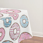 patroon van donuts, roze donuts, blauwe donuts tafelkleed (Voorbeeld)
