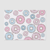 patroon van donuts, roze donuts, blauwe donuts tissuepapier (Voorkant)